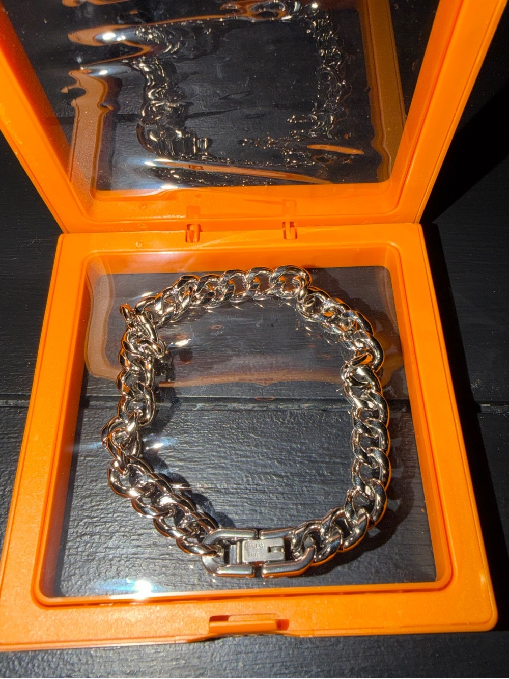 Men's Chunky Chain Bracelet in Silver Tone